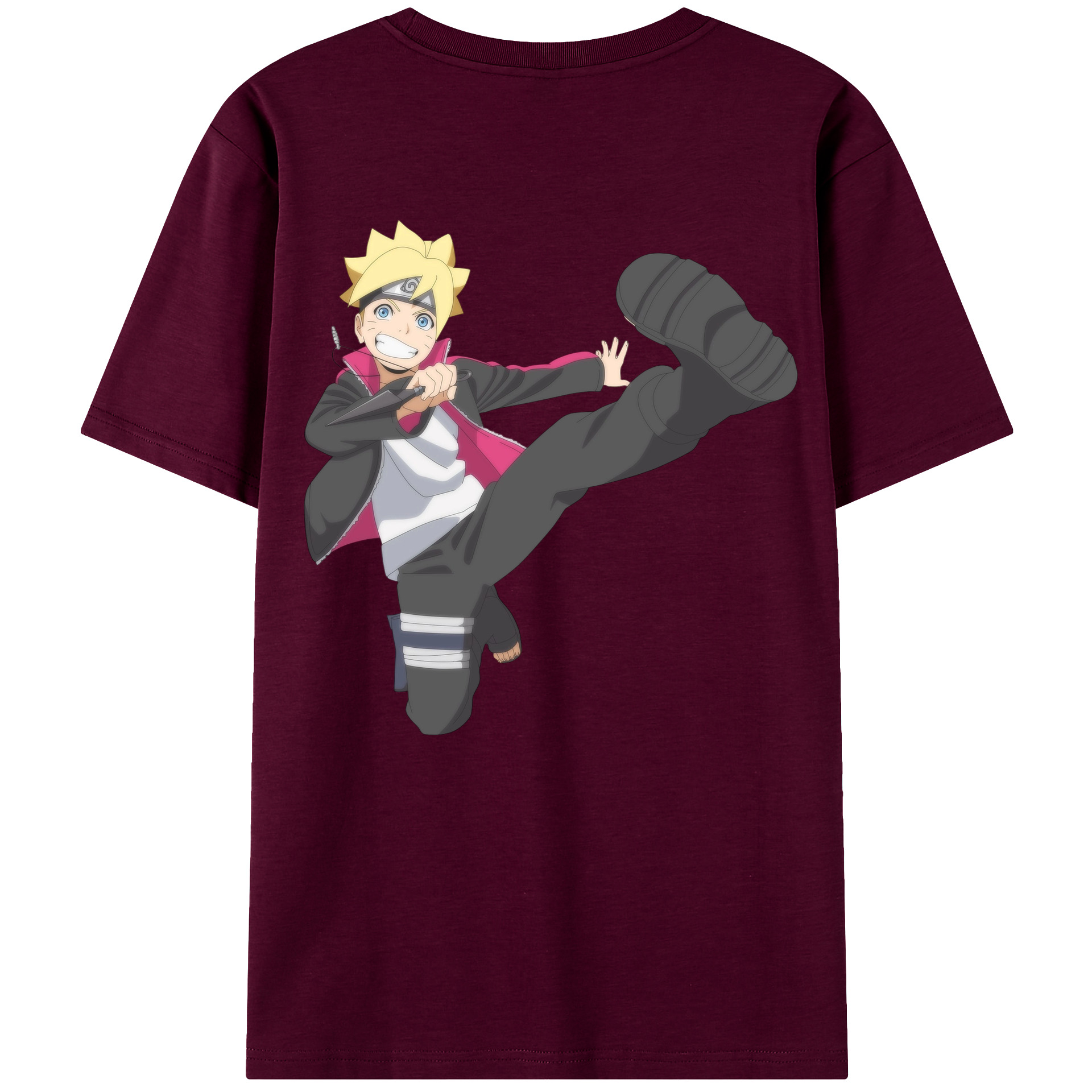 （画像用） NARUTO -ナルト- うずまき ボルト Uzumaki Boruto レディース半袖Tシャツ(バックプリント)